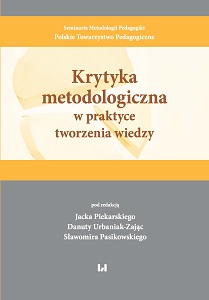 Methodological critique as a practice of knowledge creation (problem areas – an attempt of reconstruction)