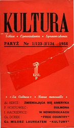 PARIS KULTURA – 1958/123+124 – January-February Cover Image