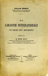 The International Guarantee in Minorities Law