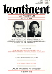 КОНТИНЕНТ / CONTINENT East-West-Forum – Issue 1989 / 50 Cover Image