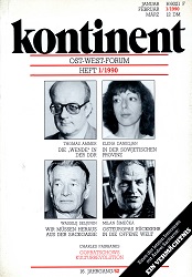КОНТИНЕНТ / CONTINENT East-West-Forum – Issue 1990 / 52 Cover Image