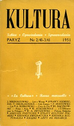 PARIS KULTURA – 1951 / 040 + 041 Cover Image