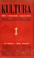 PARIS KULTURA – 1951/045+046 – July-August Cover Image