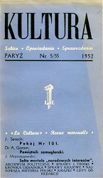PARIS KULTURA – 1952 / 055 Cover Image
