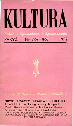 PARIS KULTURA – 1952/057+058 – July-August Cover Image