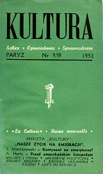 PARIS KULTURA – 1952/059 – September Cover Image