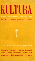 PARIS KULTURA – 1952/Special Issue – March Cover Image