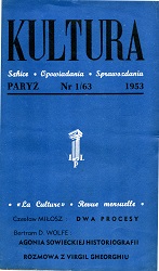 PARIS KULTURA – 1953 / 063 Cover Image