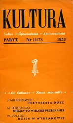 PARIS KULTURA – 1953/073 – November Cover Image