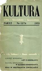PARIS KULTURA – 1953/074 – December Cover Image