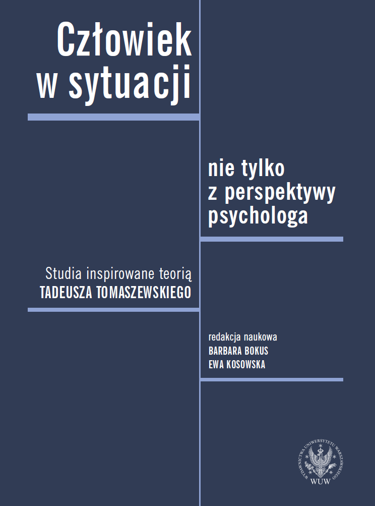 Professor Tadeusz Tomaszewski from the point of view of the young generation of psychologists Cover Image