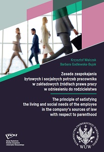 The principle of satisfying the living and social needs of the employee in the company's sources of law