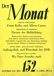 DER MONAT. 11. Jahrgang 1959, Nummer 132