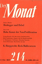 DER MONAT. 18. Jahrgang 1966, Nummer 214