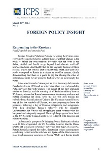 Foreign Policy Insight, Issue 2014 - 01 Cover Image