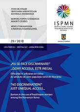 „No discrimination!” Just unequal access… Barriers in the use of health-care services among the Romanian Roma Cover Image