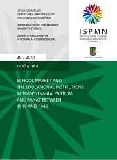 School Market and the Educational Institutions in Transylvania, Partium and Banat between 1919 and 1948 Cover Image