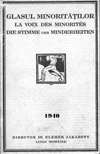 Glasul Minorităţilor. La Voix des Minorités. Die Stimme der Minderheiten. 1940-07+08