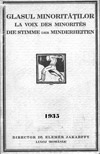 Glasul Minorităţilor. La Voix des Minorités. Die Stimme der Minderheiten. 1935-03