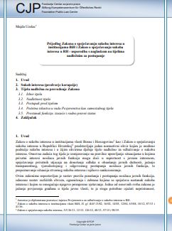 Prijedlog Zakona o sprječavanju sukoba interesa u institucijama BiH i Zakon o sprječavanju sukoba interesa u RH - usporedba s naglaskom na tijelima nadležnim za postupanje