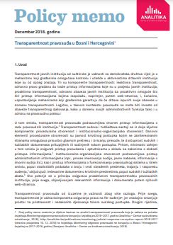 Transparency of the Judiciary in Bosnia and Herzegovina