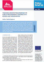 Towards Greater Transparency of Public Procurement Contracts in Bosnia and Herzegovina Cover Image