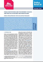 Public Institutions and The Internet: Policies and Practice in Bosnia and Herzegovina