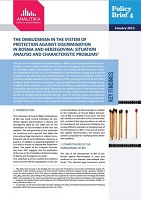 The Ombudsman in The System of Protection Against Discrimination in Bosnia and Herzegovina: Situation Analysis and Characteristic Problems