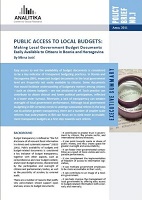 Public Access to Local Budgets: Making Local Government Budget Documents Easily Available to Citizens in Bosnia and Herzegovina