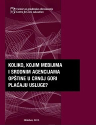 Koliko, kojim medijima i srodnim agencijama opštine u Crnoj Gori plaćaju usluge?