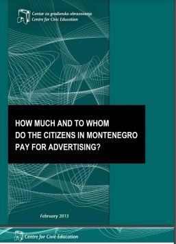 How much and to whom do the citizens of Montenegro pay for advertising