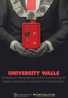 University Walls - Analysis of transparency of work of higher education institutions in Montenegro Cover Image