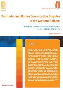 Territorial and Border Demarcation Disputes in the Western Balkans. Case study: Territorial and boundary disputes between Serbia and Kosovo