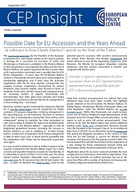 Possible Date for EU Accession and the Years Ahead