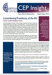 Luxembourg Presidency of the EU. Focus on the Refugee Crisis Cover Image