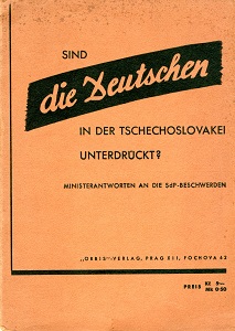 Are the Germans oppressed in Czechoslovakia? Ministerial Replies to the SdP Complaints in the Parliament