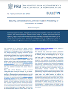 Security, Competitiveness, Climate: Swedish Presidency of the Council of the EU