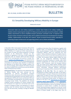 EU Smoothly Developing Military Mobility in Europe