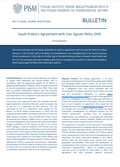 Saudi Arabia’s Agreement with Iran Signals Policy Shift