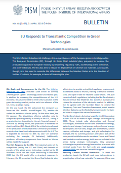 EU Responds to Transatlantic Competition in Green Technologies