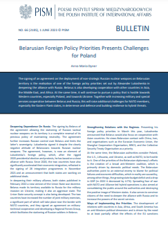 Belarusian Foreign Policy Priorities Presents Challenges for Poland