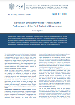 Slovakia in Emergency Mode - Assessing the Performance of the First Technical Government