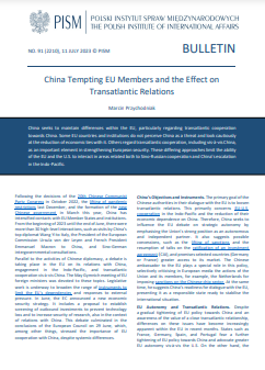 China Tempting EU Members and the Effect on Transatlantic Relations