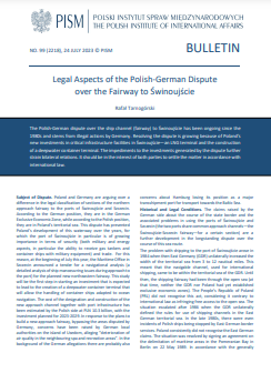 Legal Aspects of the Polish-German Dispute over the Fairway to Świnoujście