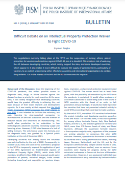 Difficult Debate on an Intellectual Property Protection Waiver to Fight COVID-19