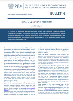The CSTO Operation in Kazakhstan