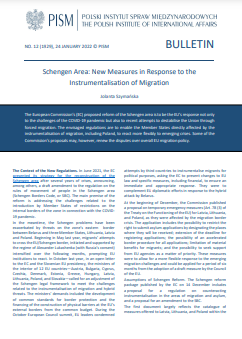 Schengen Area: New Measures in Response to the Instrumentalisation of Migration