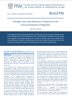 Schengen Area: New Measures in Response to the Instrumentalisation of Migration Cover Image