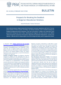Prospects for Breaking the Deadlock in Bulgarian-Macedonian Relations Cover Image