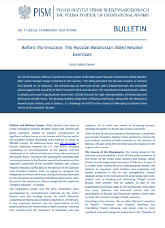 Before the Invasion: The Russian-Belarusian Allied Resolve Exercises Cover Image